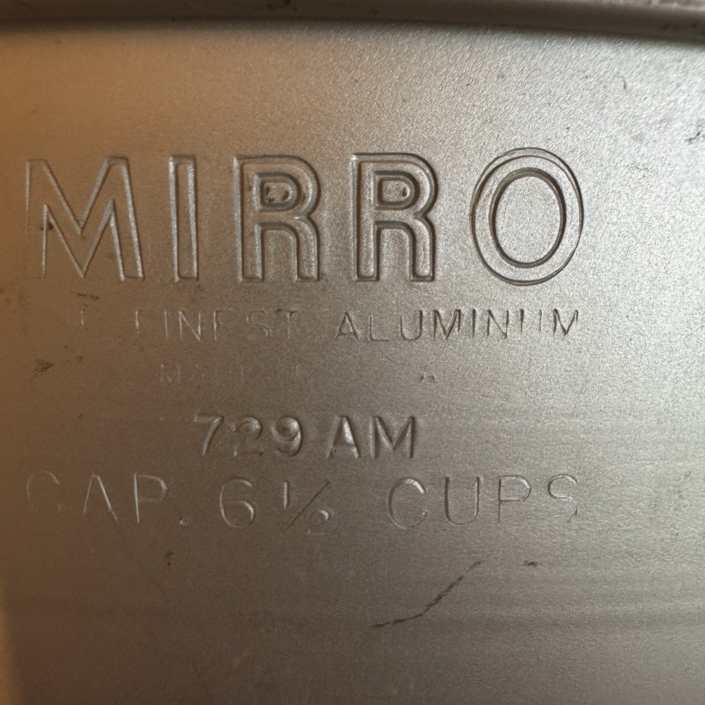 9" MIRRO Aluminum Round 6.5 Cups Jello Mold Ice Ring 729 AM - Picture 2 of 7